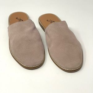 Free People Womens Coronada Mule Flat Shoes Cream Slip On Round Toe 37